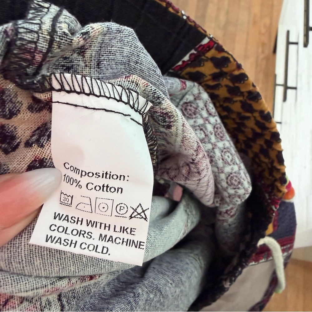 Multicoloured patchwork sweatpants with drawstrin… - image 6